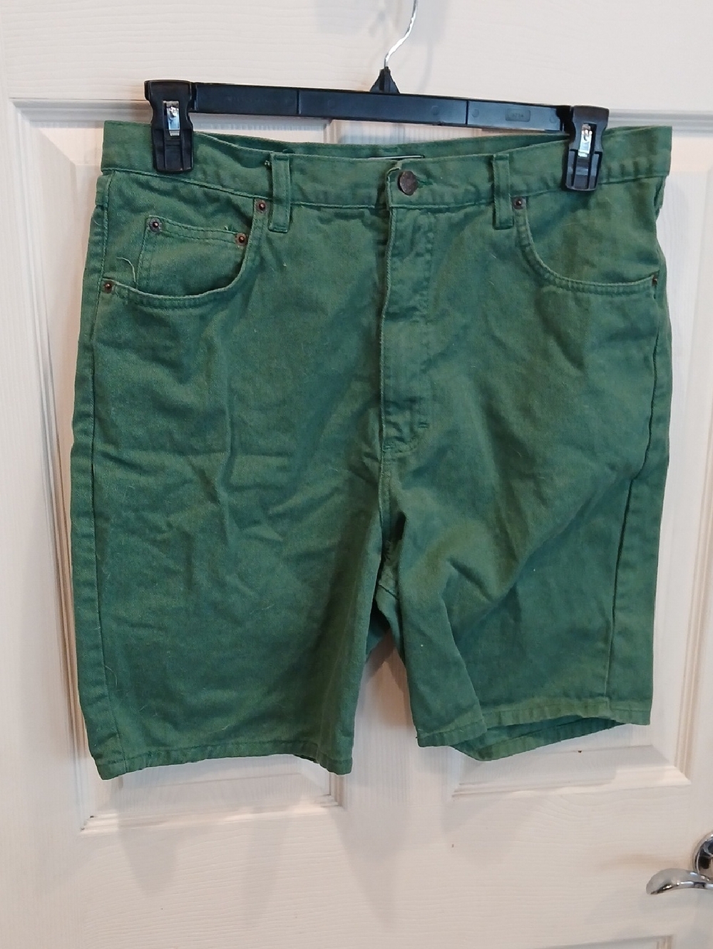 Basic Equipment Men's Forest Green Flat-Front Cotton Shorts